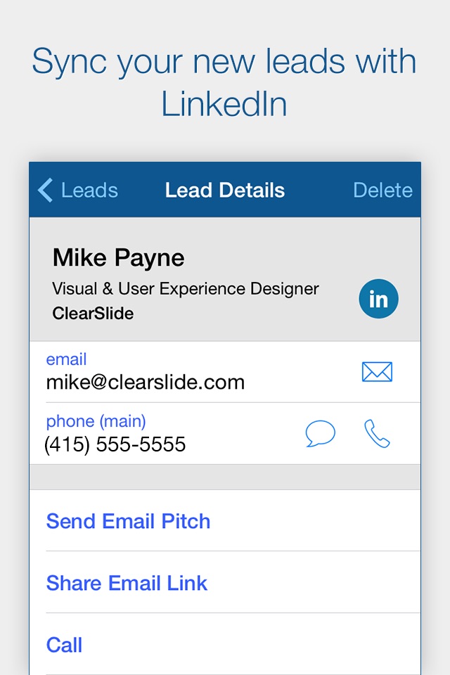 ClearSlide Connect - Track Email, Scan Business Cards, and Follow Up with Leads screenshot 4