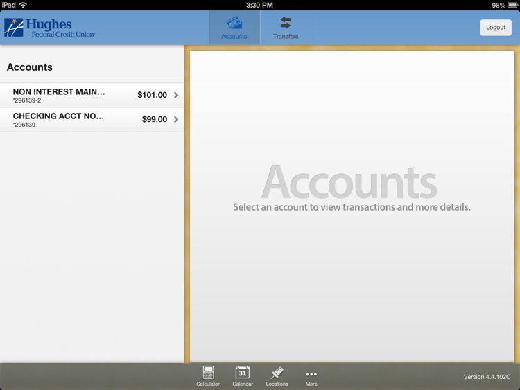 Hughes Federal CU - Tucson, AZ for iPad