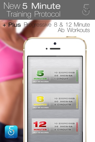 5 Minute Abs Workout - Personal Ab Fitness Challenge Video Trainer screenshot 2