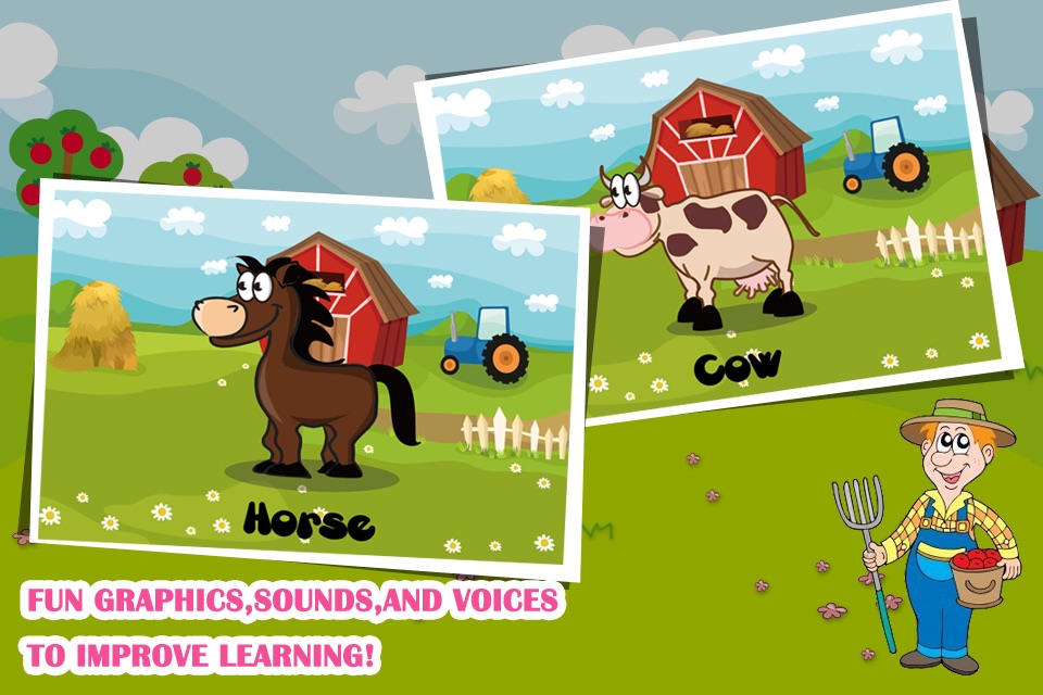 Farm Animals Toddler Preschool FREE - All in 1 Educational Puzzle Games for Kids screenshot 2