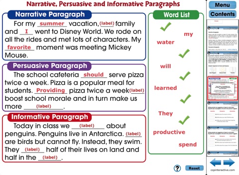 How to Write a Paragraph - Common Core screenshot 3