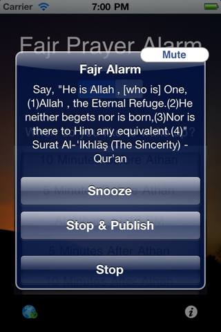 منبه صلاة الفجر Fajr Alarm - Year round Dawn time calculator and muslim prayer clock for the "four seasons" screenshot 4