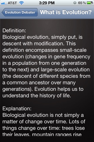 Evolution Debater screenshot 2