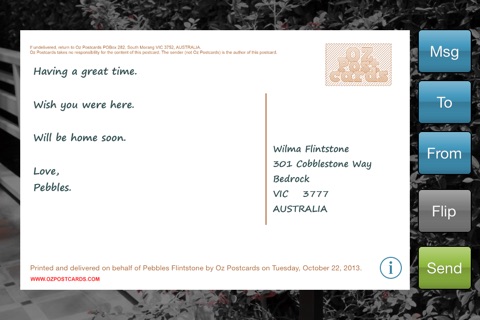 Oz Postcards screenshot 2