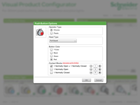 30mm Operator Interface Visual Product Configurator screenshot 2