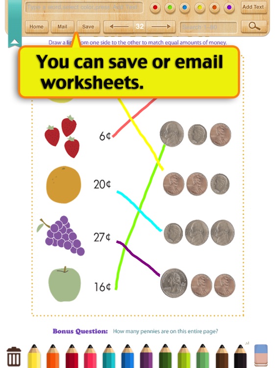 Kids Math-Money Worksheets screenshot-3