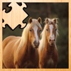 Animated Haflinger Horse-s Wood Puzzle With Beautiful Ponies - Gratis Educational Kids Game Fun For the Whole Family. Girls and Boys Learn