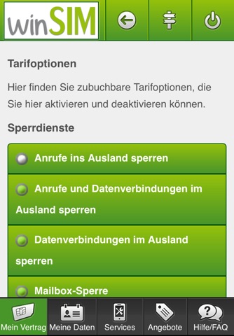 winSIM Servicewelt screenshot 4