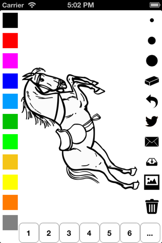 Horse Coloring Book for Girls: Learn to color a pony and horses in action screenshot 3