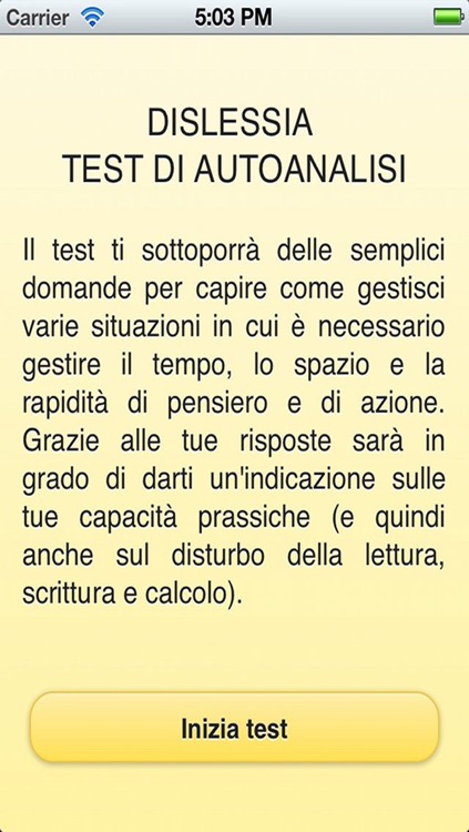 Dislexia - Self-analysis test
