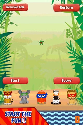 Animal Ninja Kids Shuriken Toss - Fun Kids Games Free screenshot 2