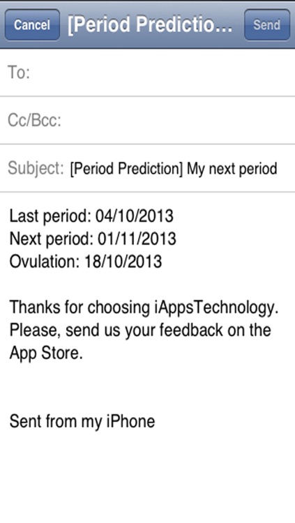 Period Prediction.Predicting woman's next period screenshot-3