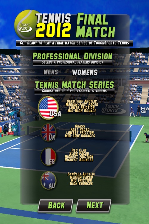 TouchSports Tennis 2012 screenshot-4