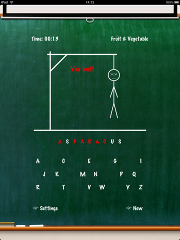 Hangman Classic HD screenshot 2