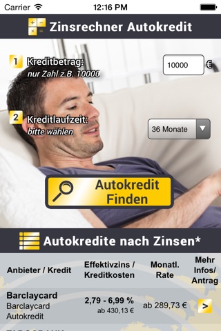 Autokredit screenshot 2