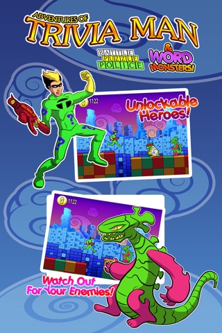 Adventures of Trivia Man - Battle Puzzle Police & Word Monsters! screenshot 3