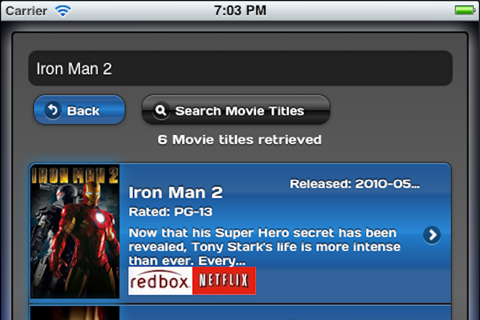 Movie Tracker for NetFlix and Redbox screenshot 2