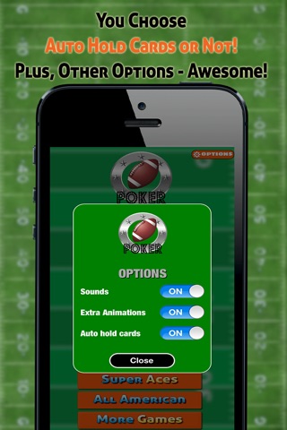 Football's Halftime Video Poker - Six Fun Vegas Style Card Games screenshot 4