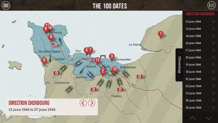 The 100 Dates of the battle of Normandy