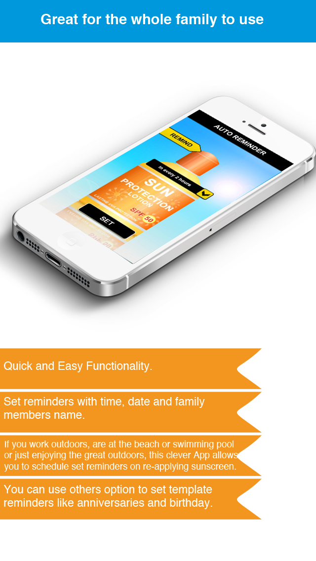 日焼け止めの再適用リマインダーアプリ - 時刻表活動スケジュールリマインダー-SPORT-健康レジャーのおすすめ画像3