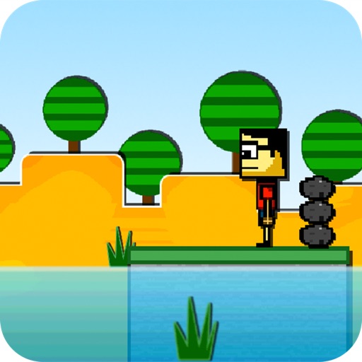 Jumpy Block Skim - A Stone Skipping Game icon