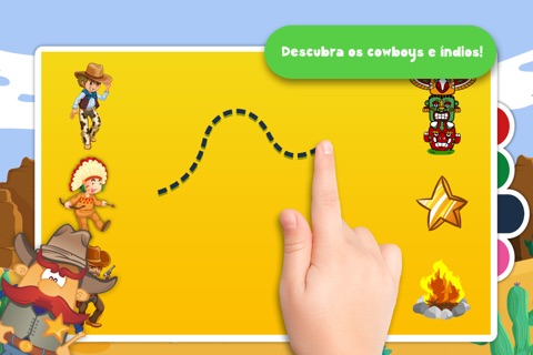 Kids Puzzle Teach me Cowboys and Indians Cartoon screenshot 2