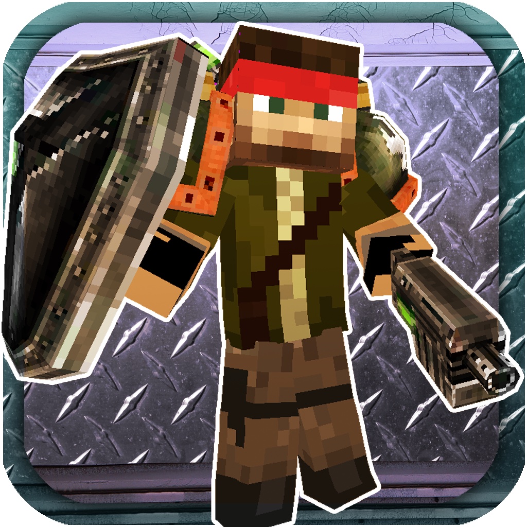 Battle Craft 3D - Free Pixel Sword & Gun Multiplayer Block World Fighting Arena With Skin Maker & Exporter icon