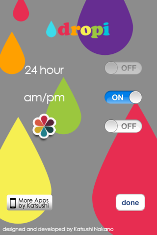 dropi - minimal design digital, clock, watch, for your desktop screenshot 4