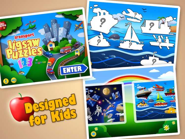 Transport Jigsaw Puzzles 123 Free for iPad - Fun Learning Puzzle Game for Kids screenshot-3
