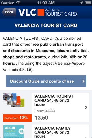 Valencia Tourist Card screenshot 3