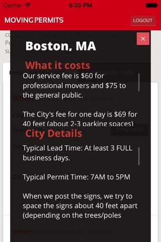 MovingPermits screenshot 3