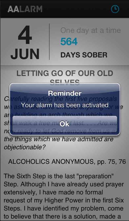 AALARM - Alcoholic Anonymous Alarm Clock and Daily Reflection screenshot-3