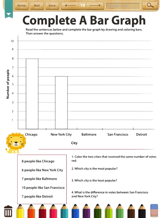 Kids Math:Graphs&Data Worksheets(Grade2)