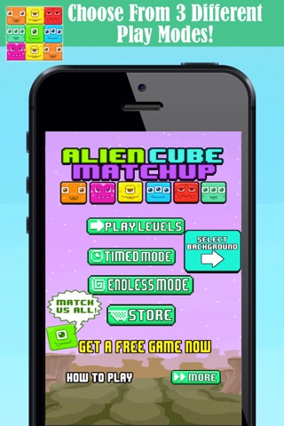 Alien Cube Matchup - Match Three Puzzle Game screenshot 2