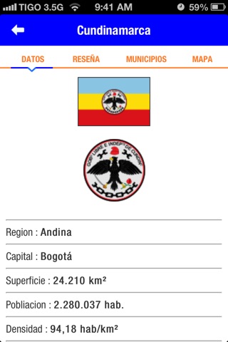 GeoColombia screenshot 2