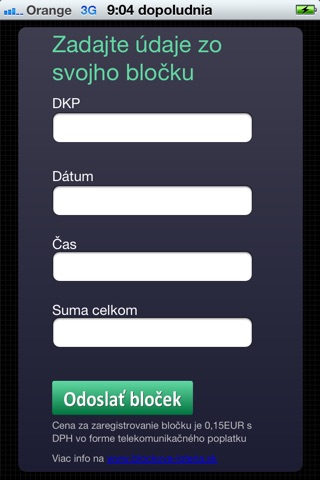 SMS Bločky screenshot 2