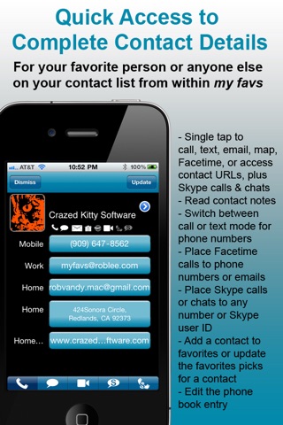 my favs Quick Connections for all your Contacts screenshot 2
