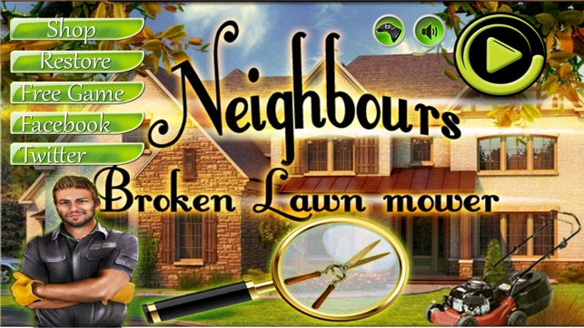 Neighbor lawn mower hidden object