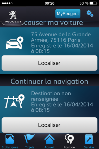 Link MyPeugeot screenshot 4