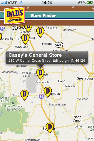 Dad's Root Beer Store Locator screenshot 2