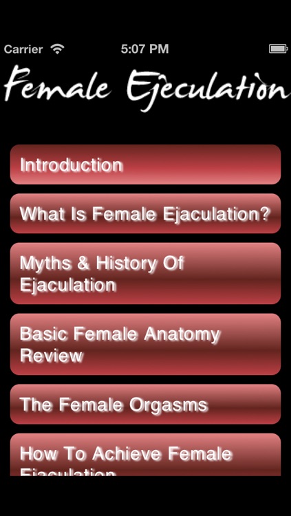 Female Ejaculation