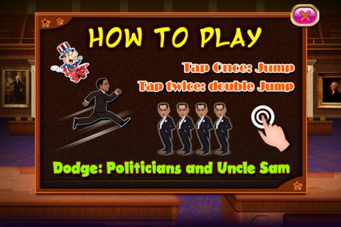 Fiscal Cliff Challenge Free - Obama vs Politicans Runner Game screenshot 2