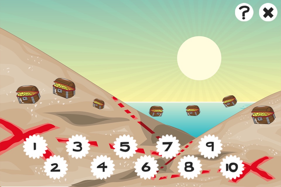 Pirate counting game for children: Learn to count the numbers 1-10 with the pirates of the ocean screenshot 4