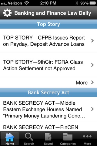 Banking and Finance Law Daily screenshot 2