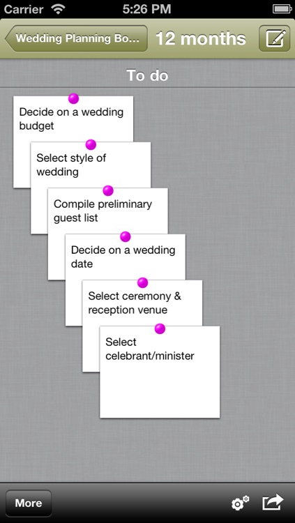 Wedding Planning Board