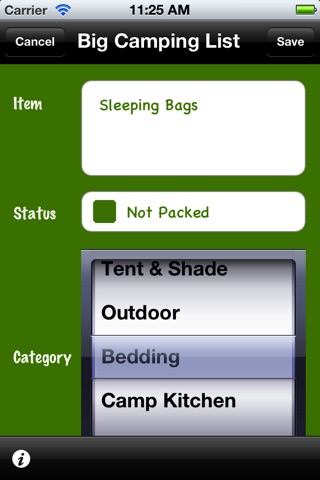 Big Camping List screenshot 3