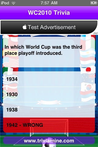 WC2010 Trivia Mine Pro screenshot 2