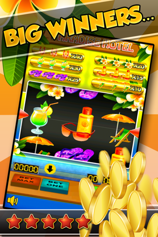 Paradise Hotel Slots Casino Fruit Machine Free Edition screenshot 2
