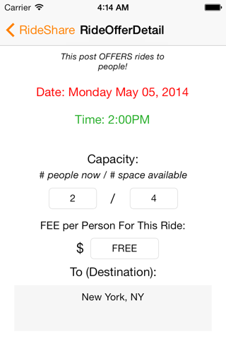 Bowdoin College RideShare screenshot 3