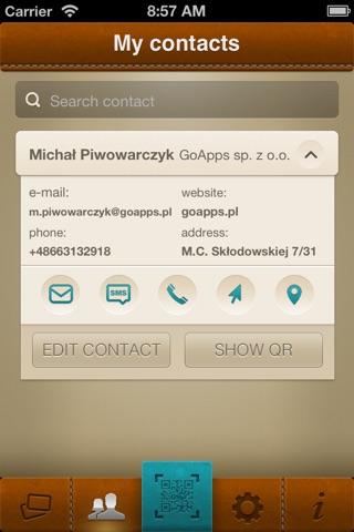 ShareContacts - Create, Scan, Share and Exchange by QR Business Cards screenshot 4